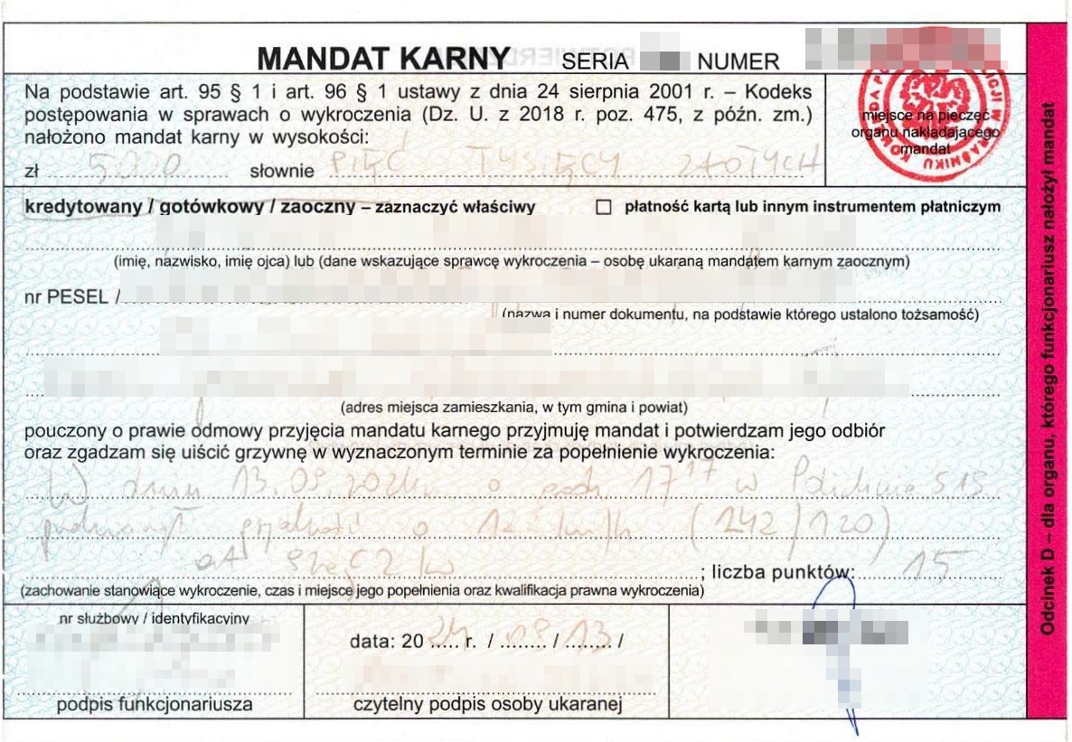 Mandat karny