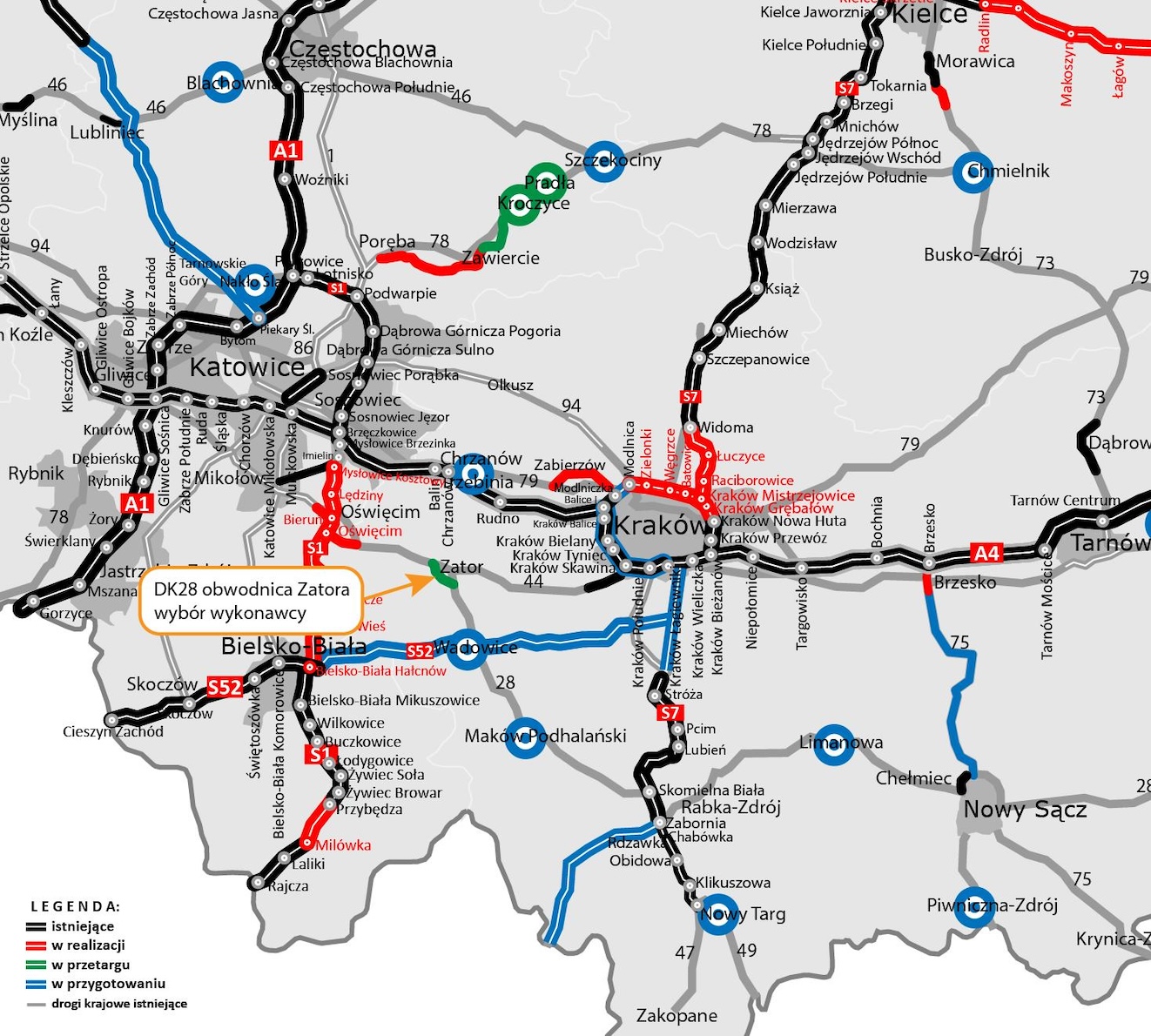 Mapa Małopolski 