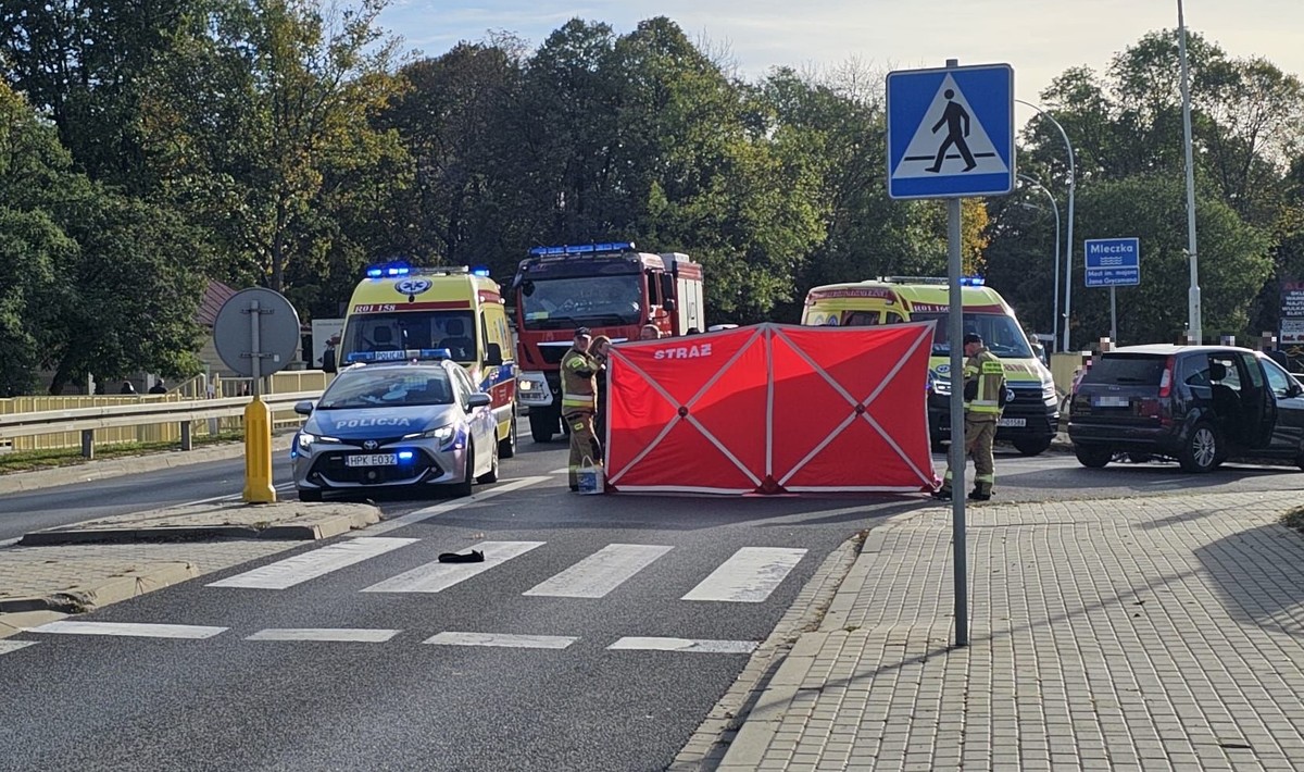 Wypadek na przejściu dla pieszych