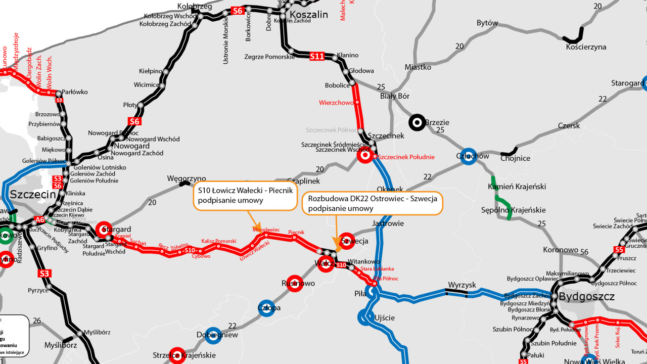 Kolejne dwie inwestycje drogowe na Pomorzu Zachodnim w realizacji