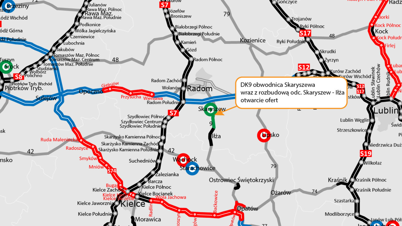 Duże zainteresowanie obwodnicą Skaryszewa i rozbudową DK9