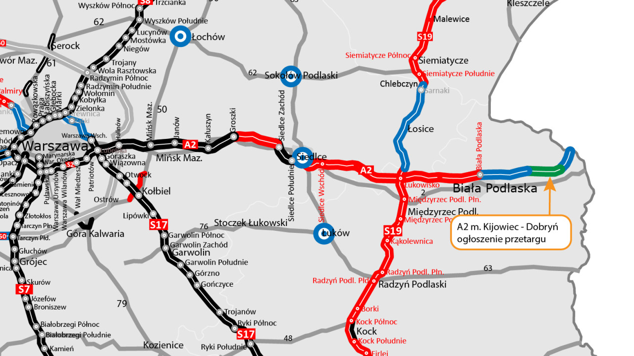 GDDKiA szuka wykonawcy, który wybuduje kolejny odcinek autostrady A2