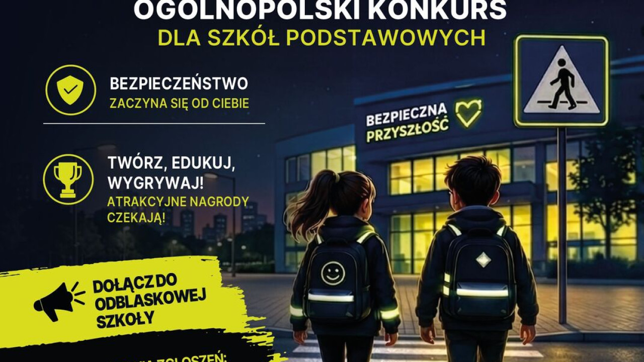 Ruszył konkurs Odblaskowa Szkoła 2026. Zgłoszenia do 25 września