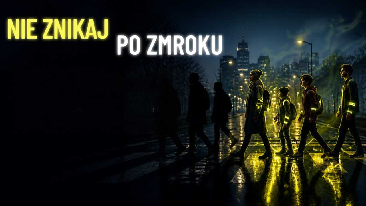 Pieszy bez odblasku po zmroku może dostać 100 zł mandatu. Policja przypomina zasady