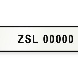 Ilustracja do artykułu: Tablica rejestracyjna ZSL