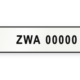 Ilustracja do artykułu: ZWA na tablicy rejestracyjnej