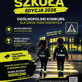 Ilustracja do artykułu: Ruszył konkurs Odblaskowa Szkoła 2026. Zgłoszenia do 25 września