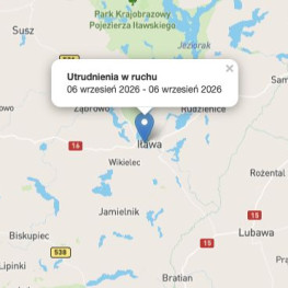 Ilustracja do artykułu: DK16 zamknięta w Iławie. GDDKiA wyznaczyła objazd do 14:45