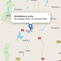 Ilustracja do artykułu: Zderzenie auta z motocyklem na drodze 92b. Objazd przez Świebodzin