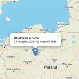 S5 między Żninem Północ a Pałukami: objazd drogą serwisową po zdarzeniu