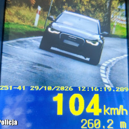 Ilustracja do artykułu: 104 km/h w obszarze zabudowanym. Kierowca Audi stracił prawo jazdy na trzy miesiące