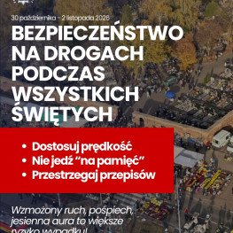 Ilustracja do artykułu: Wszystkich Świętych 2026: więcej patroli i zmiany ruchu przy cmentarzach