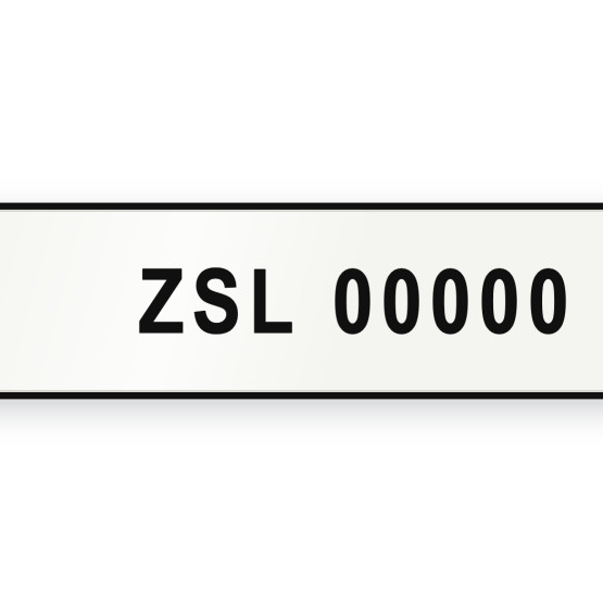 tablica rejestracyjna ZSL