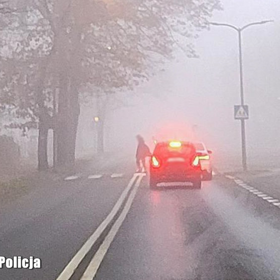 Mokra jezdnia w czasie jesiennej pogody, zdjęcie: lubuska.policja.gov.pl