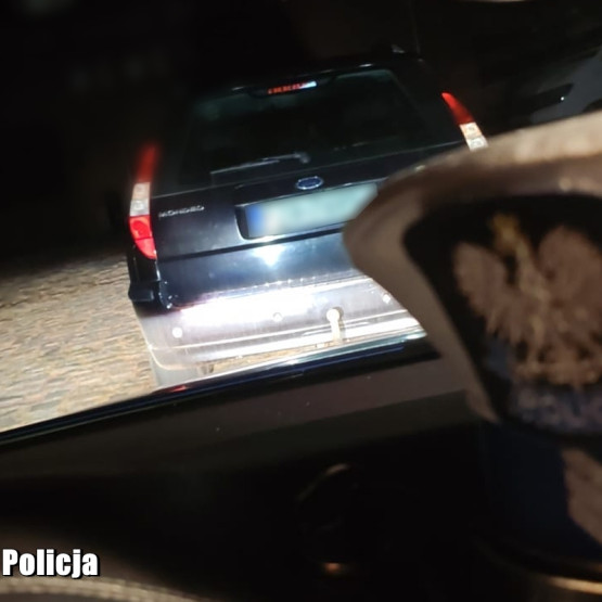 Policyjna kontrola prędkości kierowcy Forda w Żaganiu, zdjęcie: lubuska.policja.gov.pl